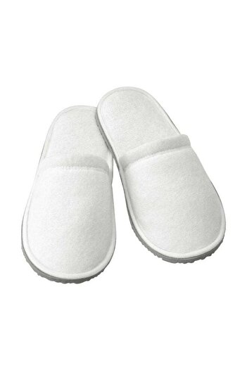 Generic Polyester Bath Slippers White L/XL