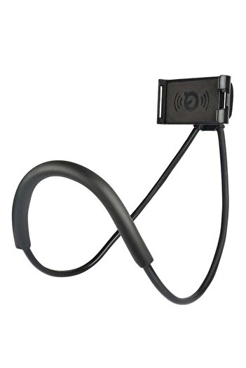 Generic Lazy Hanging Neck Phone Stand Black