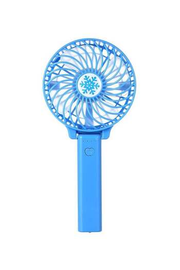 Generic Portable USB Battery Rechargeable Air Conditioning Hand Held Cooling Fan H21005BL Blue