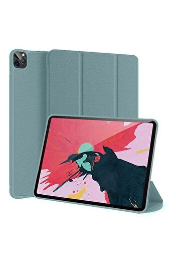Margoun Smart Folio Stand Leather Case Cover for iPad Pro 12.9 inch (2020) 4th Generation Green