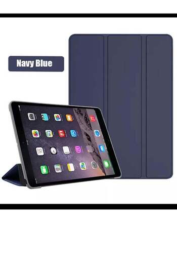 Generic حقيبة جلدية ذكية، باللون الأزرق الداكن مع ميزة ذكية لجهاز iPad MINI 1/2/3