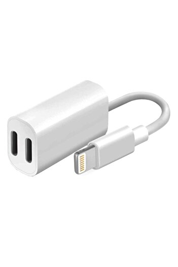Everdigi Dual Splitter Lightning Cable Adapter White