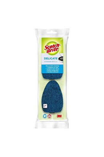 ACE Scotch-Brite Dishwand Delicate Fibers Hand Brush Refills (Blue, 2Pc.)
