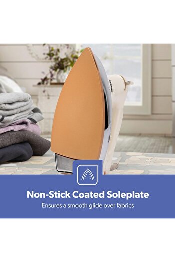 Geepas Automatic Dry Iron GDI23011 – 1200W Heavy Weight Teflon Iron Box with Auto Shut-Off