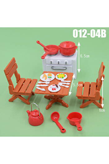 Choice5 012-04B Dollhouse Furniture Kitchen Play Set Miniature Refrigerator 1:12 Mini Food Living Room Sofa
