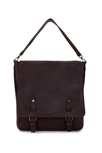 Bruno Rossi Bag Men's Genuine Leather Brown Backpack