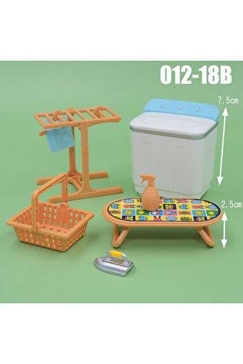 Choice6 012-18B Dollhouse Furniture Kitchen Play Set Miniature Refrigerator 1:12 Mini Food Living Room Sofa