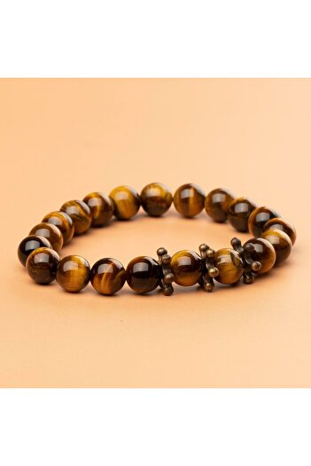 Mitr Tiger's Eye Natural Stone Bracelet (8 mm) – Pulse of the Soul