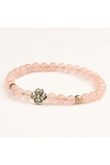 Mitr Pink Quartz Natural Stone Bracelet (6 mm) – Spirit Pink