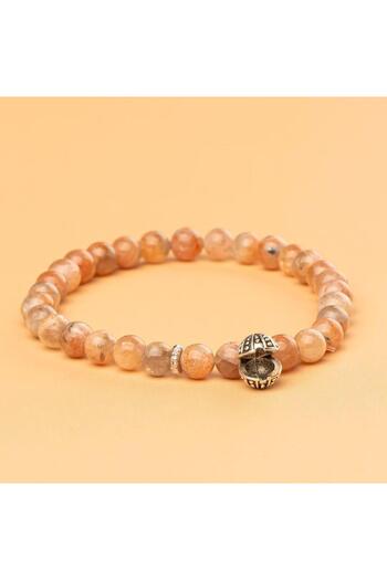 Mitr Sunstone Natural Stone Bracelet (6 mm) – Light Seed