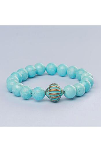 Mitr Turquoise Natural Stone Bracelet (10 mm) – Blue Sanctuary