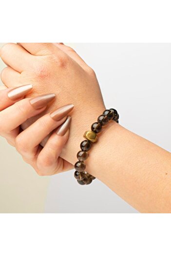 Mitr Smoky Quartz Natural Stone Bracelet (10 mm) – Spiritual Flow