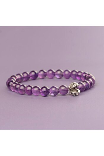 Mitr Amethyst Natural Stone Bracelet (6 mm) – Natural Crystal Energy