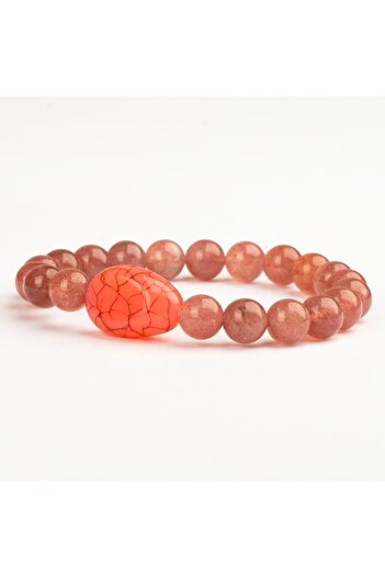 Mitr Strawberry Quartz Natural Stone Bracelet (8 mm) – Open to the Light