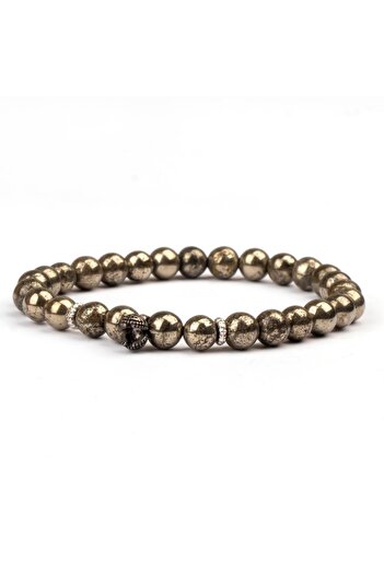 Mitr Pyrite Natural Stone Bracelet (6 mm) – Fire of Will