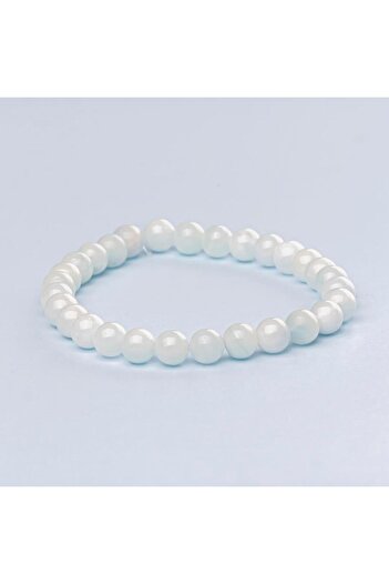 Mitr Aquamarine Natural Stone Bracelet (6 mm) – Composition of Peace