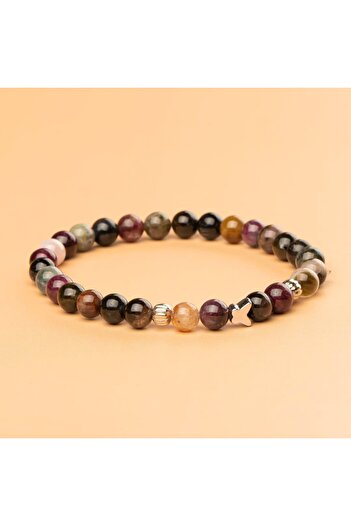 Mitr Tourmaline Natural Stone Bracelet (6 mm) – from the Root