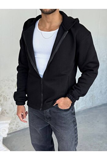 OKSHEN Men's Zippered Hooded Sweatshirt