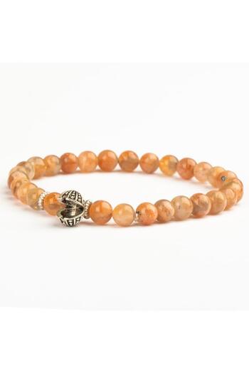 Mitr Sunstone Natural Stone Bracelet (6 mm) – Light Seed