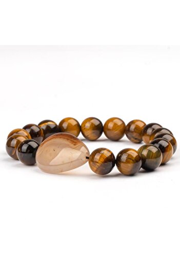 Mitr Tiger's Eye Natural Stone Bracelet (10 mm) – Silent Force