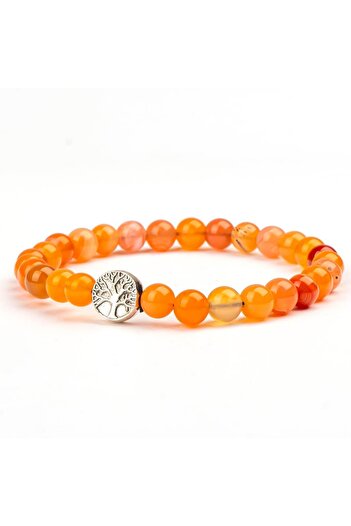 Mitr Karnelyan Agate Natural Stone Bracelet (6 mm) – Spirit Spark