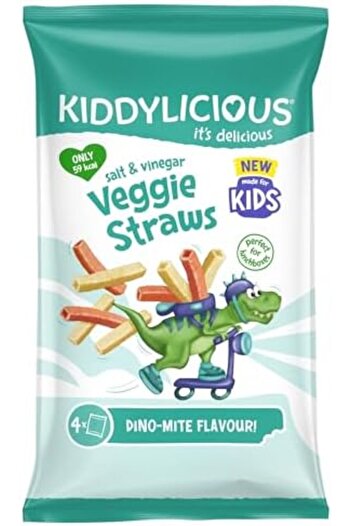 Kiddylicious Salt & Vinegar Veggie Straws | Delicious Finger Food Kids Snack | Gluten Free | Suitabl