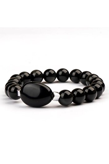 Mitr Obsidian Natural Stone Bracelet (10 mm) – Inner Power