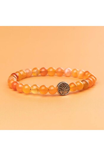 Mitr Karnelyan Agate Natural Stone Bracelet (6 mm) – Spirit Spark