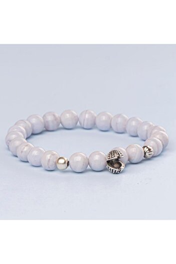 Mitr Chalcedony Natural Stone Bracelet (8 mm) – Silent Like Water