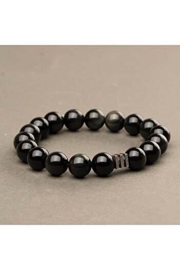 Mitr Obsidian Natural Stone Bracelet (10 mm) – Spiritual Cleansing