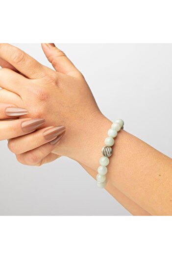 Mitr Aquamarine Natural Stone Bracelet (10 mm) – the Elegance of the Water Element