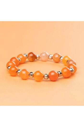 Mitr Karnelyan Agate Natural Stone Bracelet (8mm) – Energy Heart