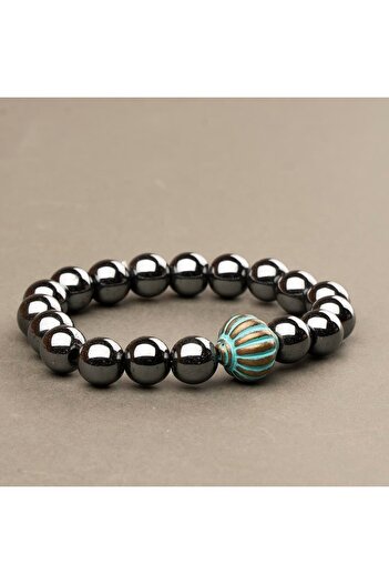 Mitr Hematite Natural Stone Bracelet (10 mm) – Protective Frequency