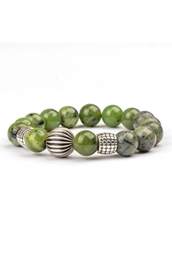 Mitr Canadian Jade Natural Stone Bracelet (10 mm) – from the Heart