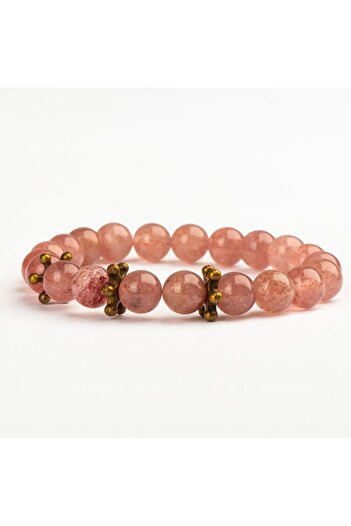 Mitr Strawberry Quartz Natural Stone Bracelet (8 mm) – the Sound of Light