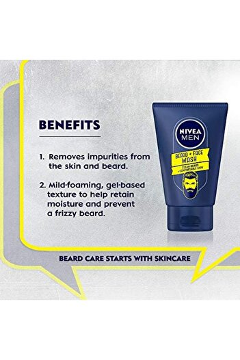 NIVEA Men Beard and Face Wash, 100ml