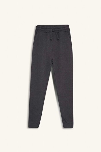 DeFacto E7338 Anthracite Boys' Jogger Sweatpants with Elastic Waist
