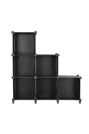Lawazim Storage Cabinet 6 Cube - Modular Plastic Organizer with Tool Free Assembly 30x30x30cm