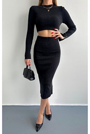 fujya Slit Elite Midi Knit Skirt