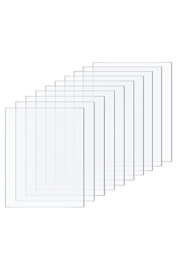 Taiyeestar 10 Pieces of Clear Acrylic Square Sheets by Taiyeestar, 1mm Thickness, Transparent Plastic Boards fo
