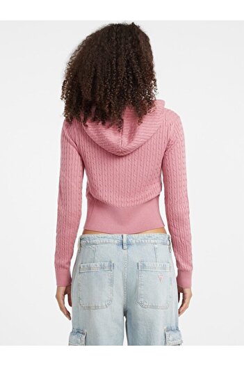 Guess Jeans Kadın Yün Karışımlı Triko Hırka