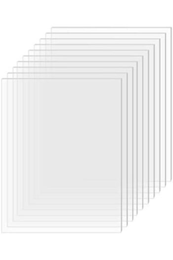SimbaLux Transparent Acrylic Sheet Plexiglass Plexi Glass 5×7 Inch, 0.08 Inch Thickness (2 mm), 10-