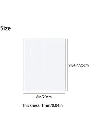Slasa Acrylic Glass Sheets, Transparent Plexiglass Sheets (10 pcs, 25x20 cm)