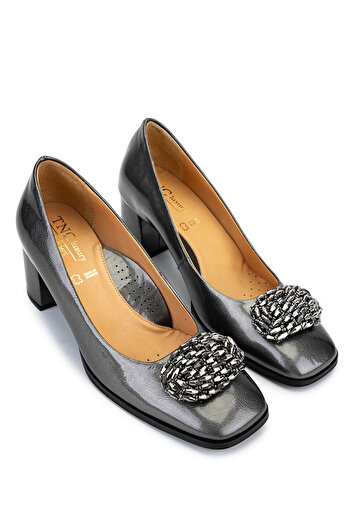 RELAX ANATOMIC Women's Genuine Leather Gray Metal Comfort Shoes