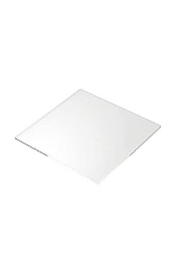 Slasa Transparent Acrylic Sheet, 200×200×4 mm - 200×500×4 mm, Square Acrylic Panel for Table Signs and