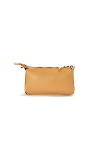 BATA Zip Closure Shoulder Bag with Pouch and Detachable Crossbody Strap