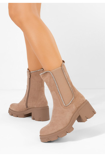 B T Shoes Ghete inalte dama Justine kaki