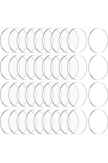 Slasa 40 Pieces of Round Transparent Acrylic Sheets 3x3 inches, 0.12-inch Thick Acrylic Discs for DIY Craf