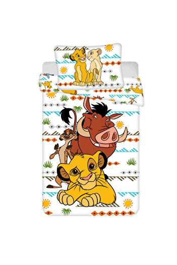 The Lion King Children's bedding set, 100% cotton, multicolor, 2 pieces, 140×200 cm, 70×90, Africa, The Lion King