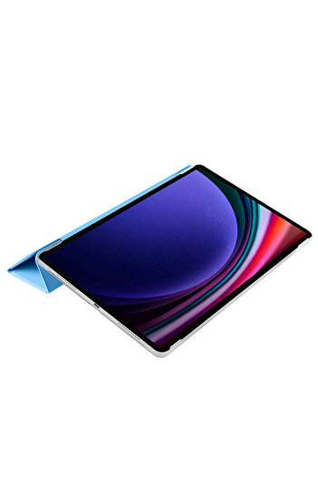 zore Galaxy Tab S9 Compatible Tkdw Smart Cover with Stand 1-1 Case-Navy Blue